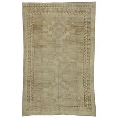 Vintage Turkish Oushak Rug with Nomadic Mission Style