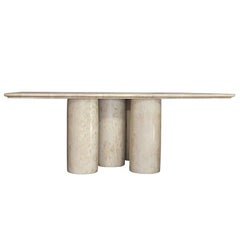 Mario Bellini “Colonnato” Travertine Coffee Table