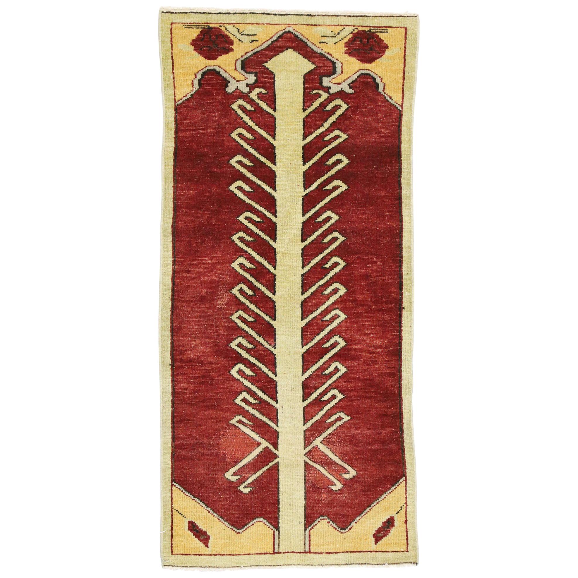 Tapis turc Oushak vintage de style tribal Boho, tapis de prière