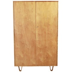 Vintage Midcentury Dutch Design Pastoe Birch Series KB01 Wardrobe Clothing Cabinet