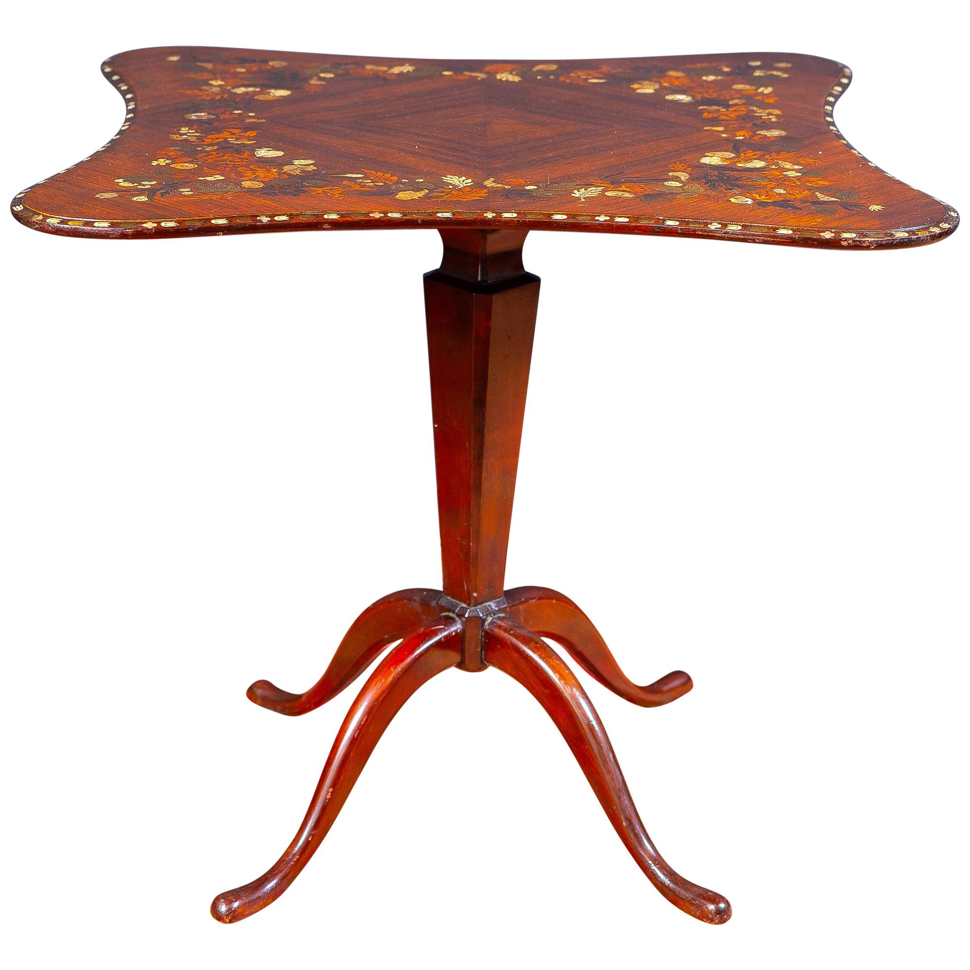 English Regency Marquetry Inlaid Center Table or Occasional Table, 1815 For Sale