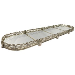 Four-Section Mirrored Top Table Plateau / Surtout De Table
