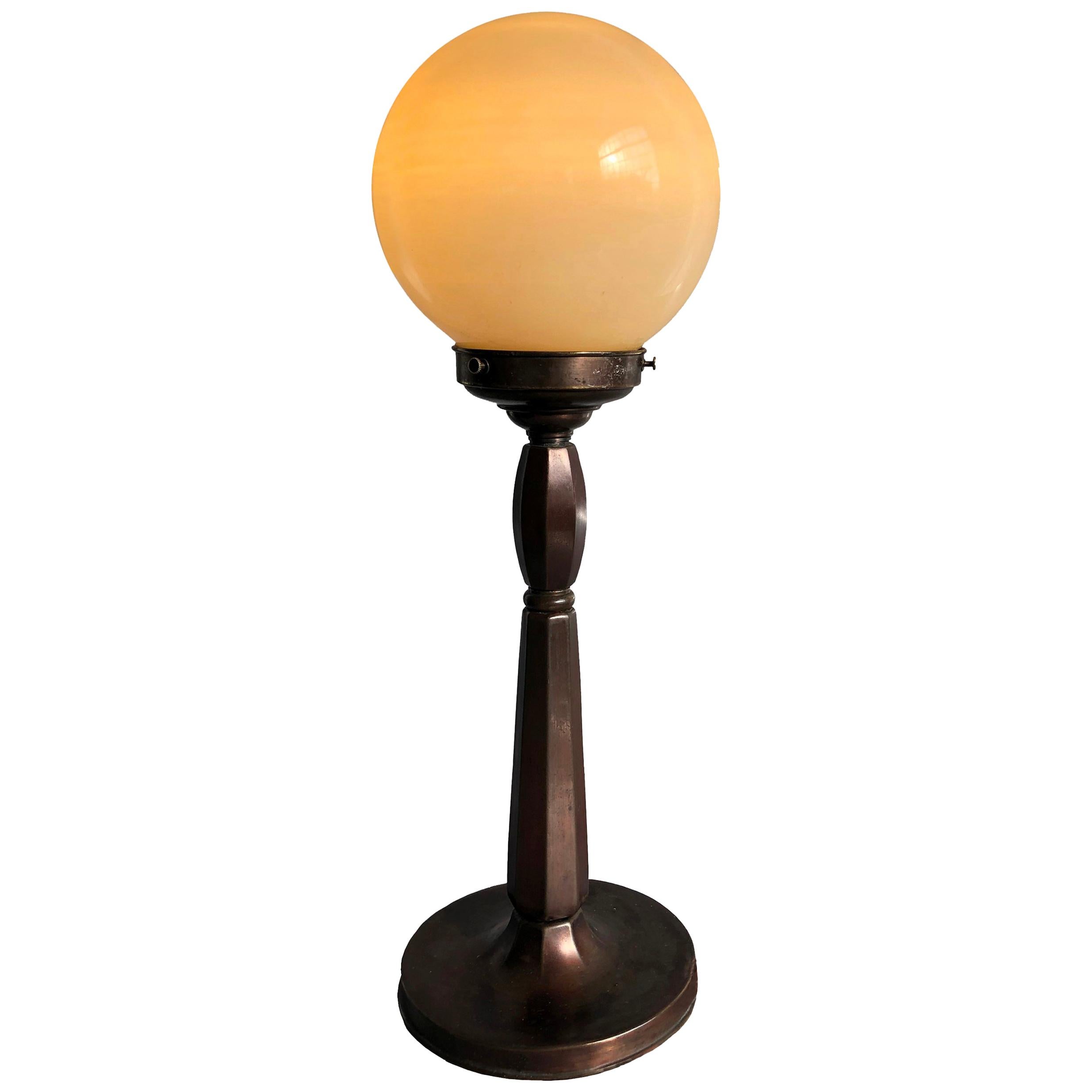 Vintage globe on sale table lamp