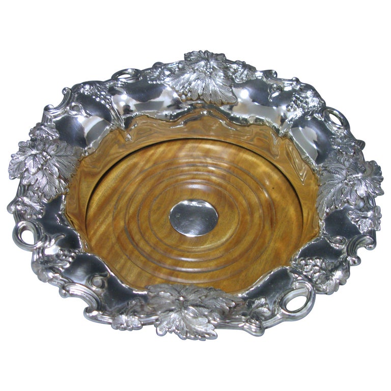 Single Antique Sterling Silver Wine Coaster, 1835 For Sale at 1stDibs