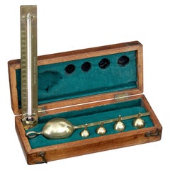 19th Century Saccharometer Mahogany Set by Bate's