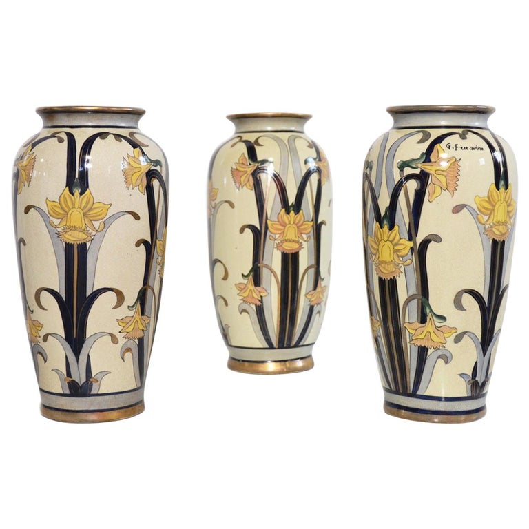 Italian Earthenware Vases by G. Fieravino at 1stDibs | g fieravino vases, g.  fieravino, g fieravino vase