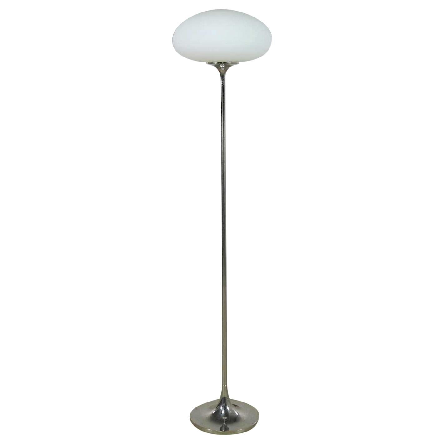 Mid-Century Modern Mushroom Floor Lamp in Chrome by the Laurel Lamp Company