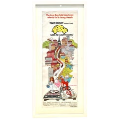 1977 Lithographie originale de l'affiche du film de Walt Disney "Herbie Goes To Monte Carlo"