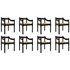 Rare Set of 4 Carimate Chairs by Vico Magistretti for Cassina, 1959