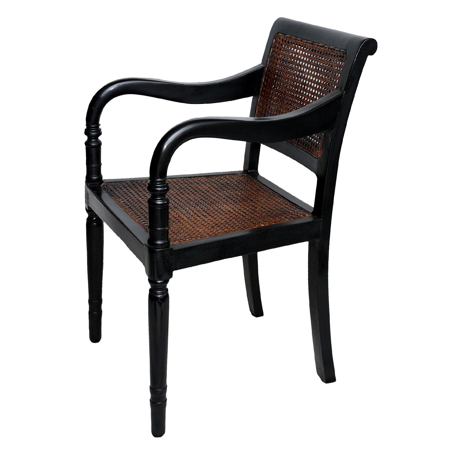 Anglo Indian Ebonized Desk/Open Armchair, circa 1880 For Sale