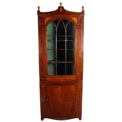 Used 18th Century Bow Double Corner Cupboard