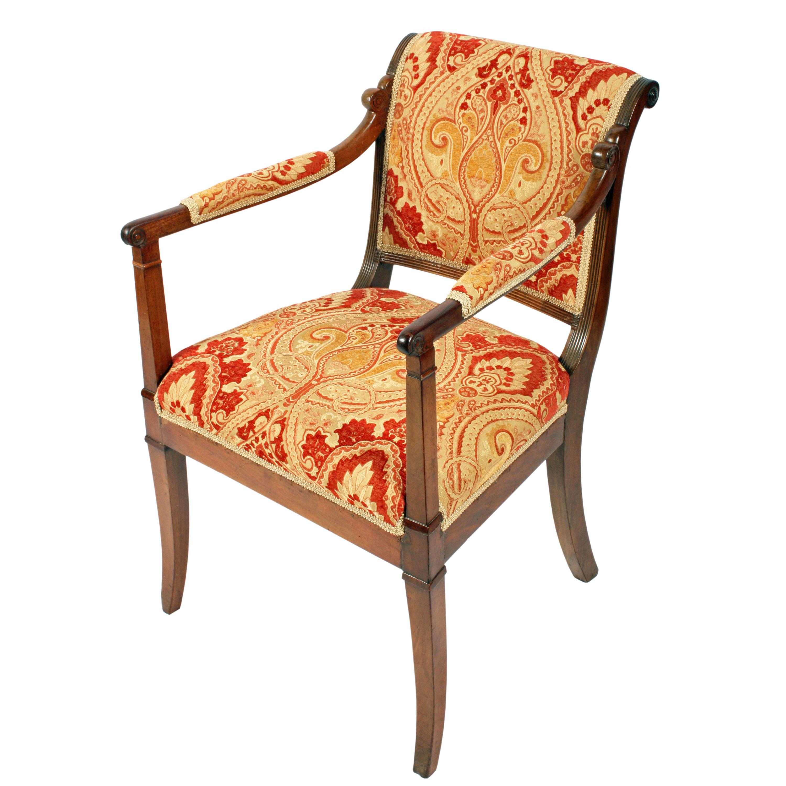 19th Century Empire Design Elbow Chair For Sale