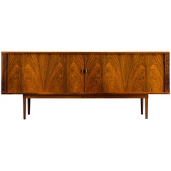 Danish Midcentury Rosewood Tambour Credenza from Peter Løvig Nielsen, 1969