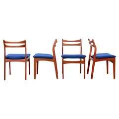 Four Danish Design Dining Chairs in Teak by Erik Buch, 1960s