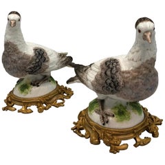 Pair of 19th Century Samson Porcelain Birds