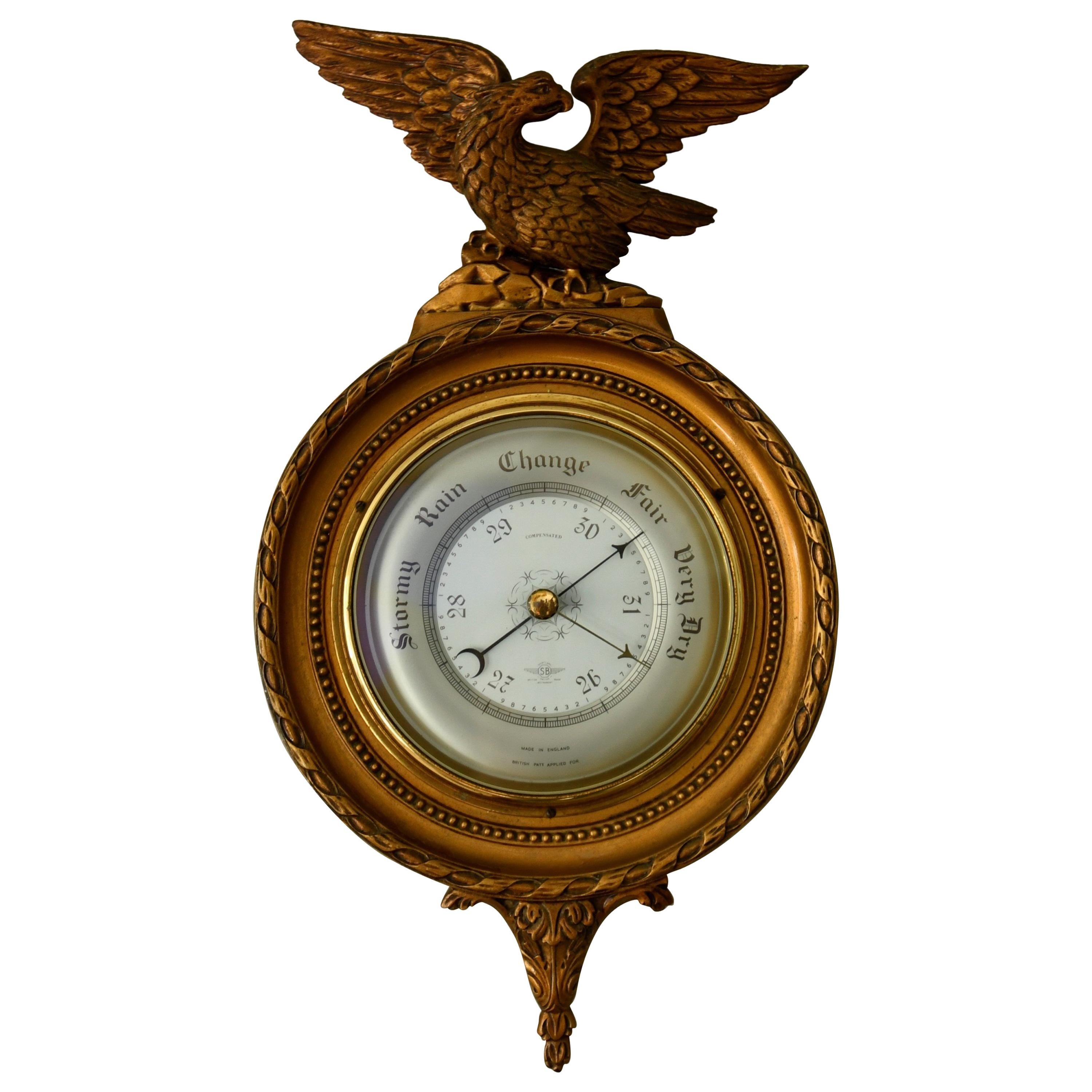 Barometer Shortland Smiths Compensated Eagle Mounted, 1960s For Sale