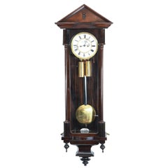 Antique Mahogany Frame Vienna Regulator Wall Clock
