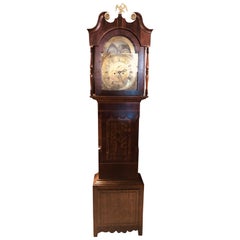 19th Century Victorian Oak England-Galles Moon phase Grandfather Clock, 1790s