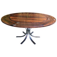 Rosewood 'Lotus' or 'Flip Flap' Extending Circular Dining Table by Dyrlund