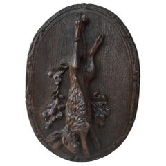 Black Forest Hare Wall Plaque, circa 1880