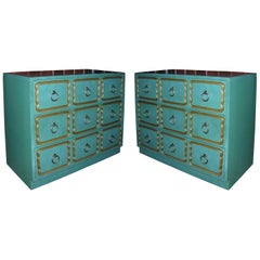 Pair of Classic "Espana" Chests Designed by Dorothy Draper