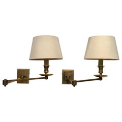 Pair of Mid-Century Modern Adjustable Wall Sconces