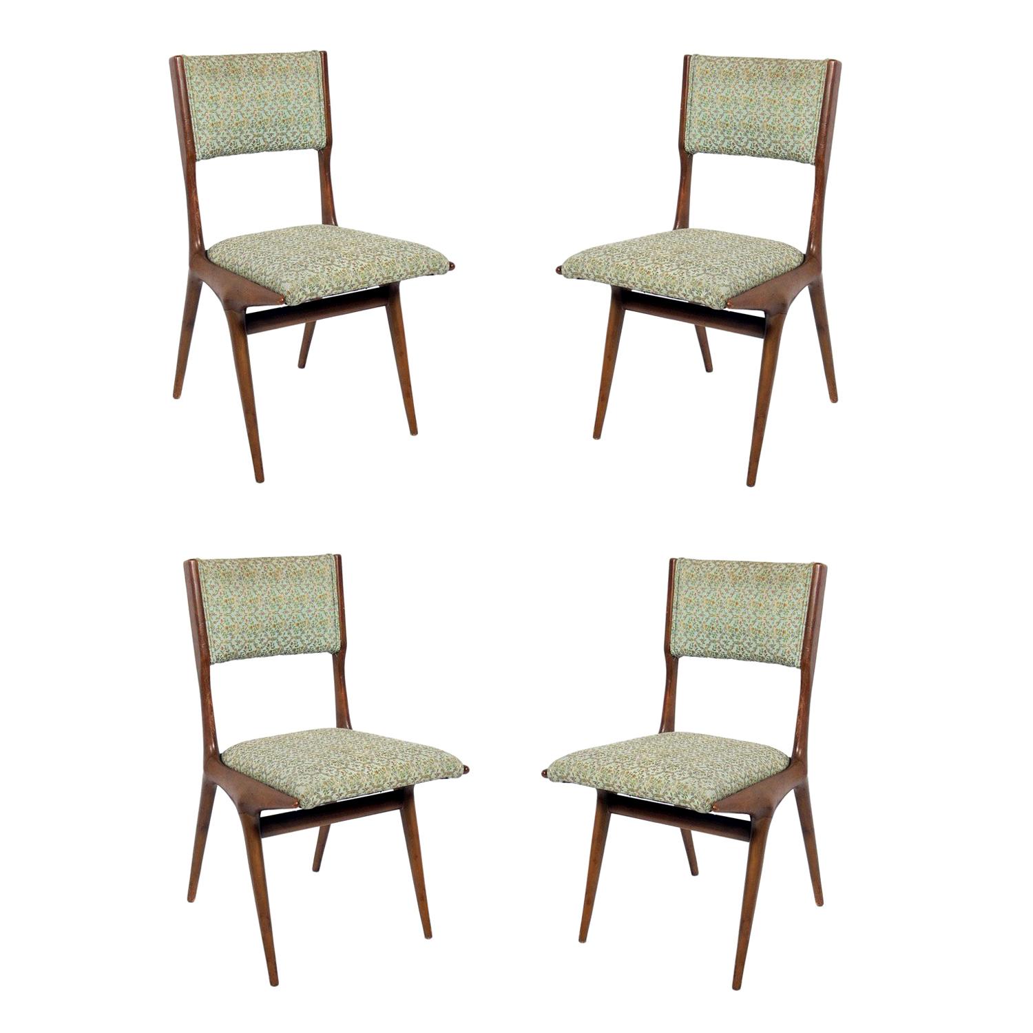 Set of Four Italian Dining Chairs by Carlo di Carli