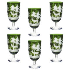 Set di sei calici da vino Greene & Greene Decor da caccia Sofina Boutique Kitzbuehel