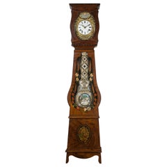 Antique 19th Century French Comtoise Grandfather Clock with Automated Pendulum