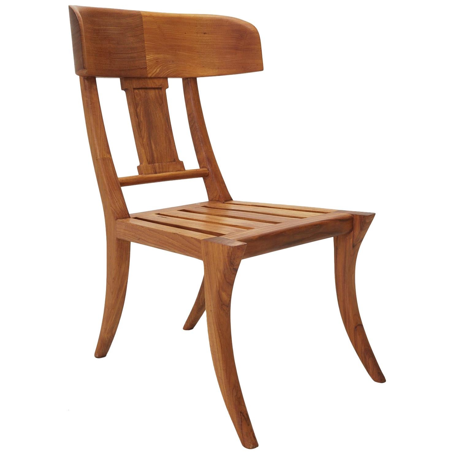 Teak Klismos Side or Dining Chair by Michael Taylor Collections