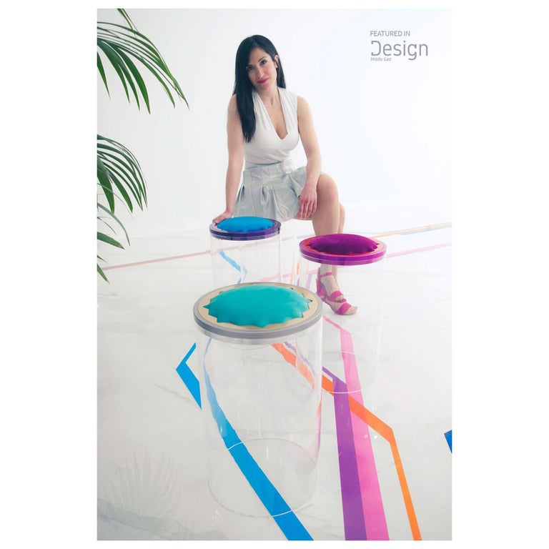 Arrayanes Floating Stool by May Arratia, Customizable Colors For Sale