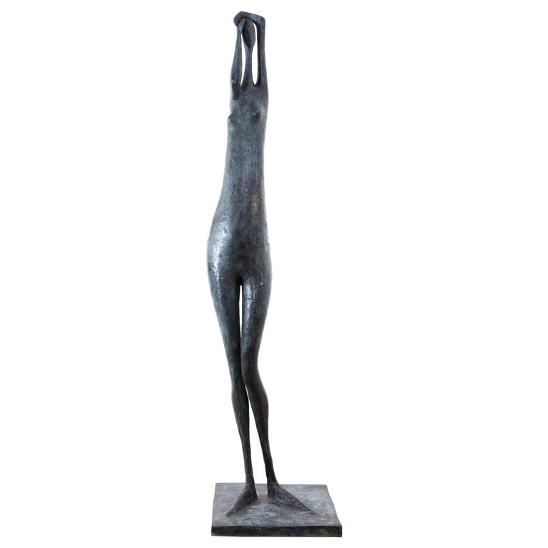 Monumental Standing Figure I, Arms Raised, Large Outdoor Sculpture For Sale