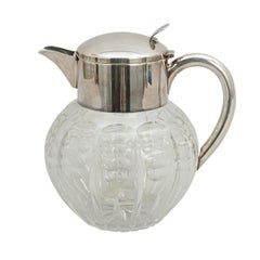 Retro Cut Glass Lemonade Jug with Cooler