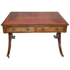 Antique Regency Mahogany Library Table / Desk