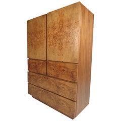 Armoire en broussin de style mi-siècle moderne par Lane Furniture