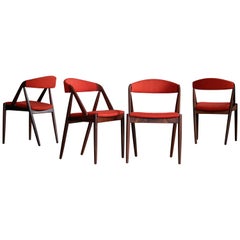 Kai Kristiansen 4 Rosewood Dining Chairs Model 31 for Schou Andersen