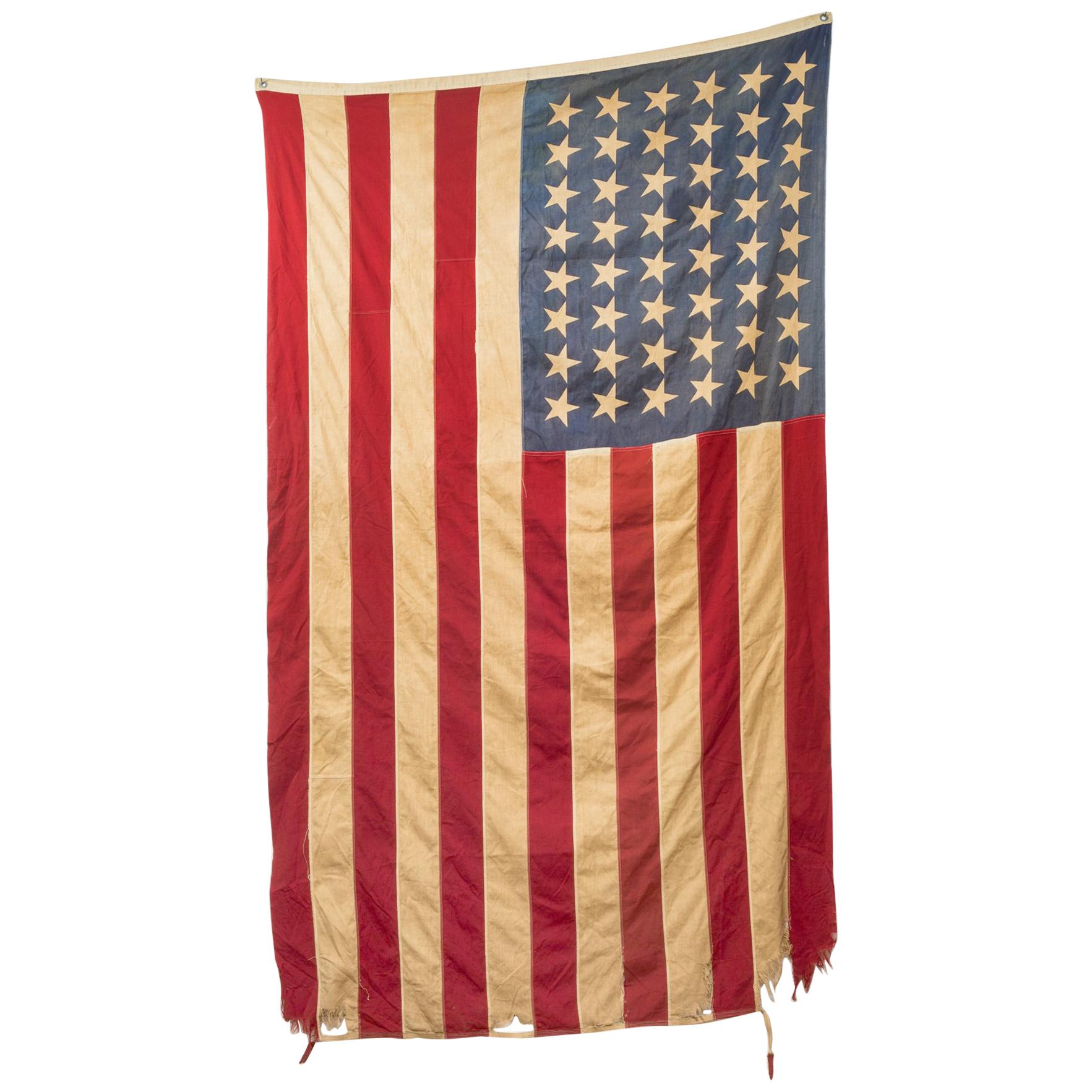 Antique Large American Flag with 48 Stars, circa Pre 1940s