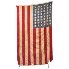 Antigua Bandera Americana Grande con 48 Estrellas, circa Pre 1940s