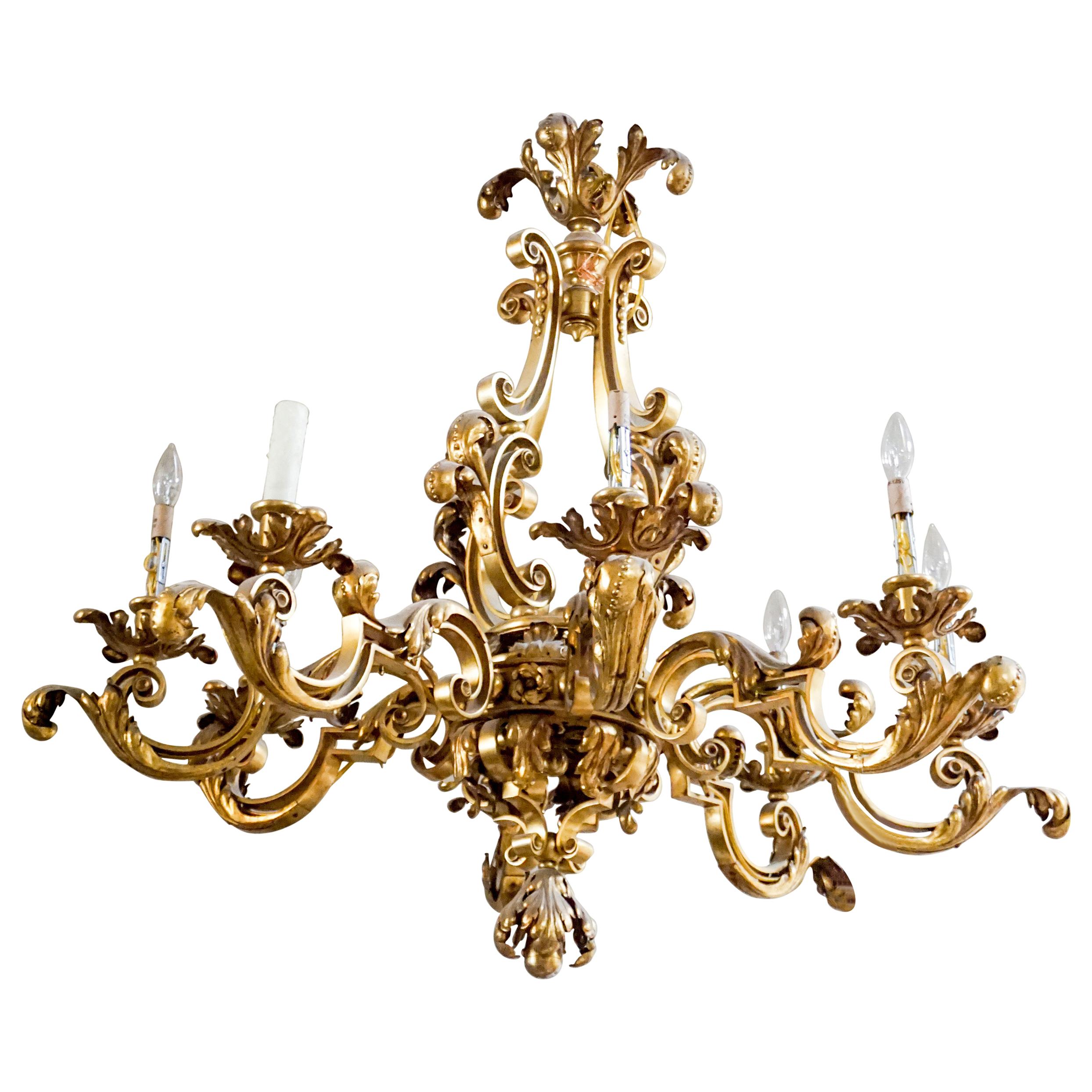 French Bronze Chandelier, circa 1890