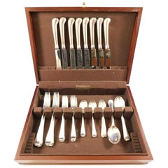 Queen Anne by CJ Vander Sterling Silver Flatware Set 8 Service 40 Pieces Dinner