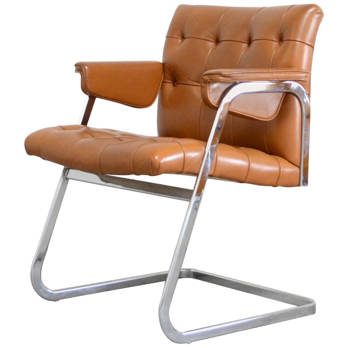 Robert Haussmann De Sede fauteuil cognac RH 305/ 304 UNESCO Softpad Chair