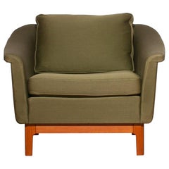 1960s, Green Lounge Chair by Folke Ohlsson for DUX