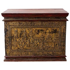 19th Century Burmese Gilded Chest or Trunk Table