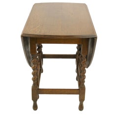 Table antique Gateleg:: Chêne Barley Twist Oval Drop-Leaf Table:: B1418