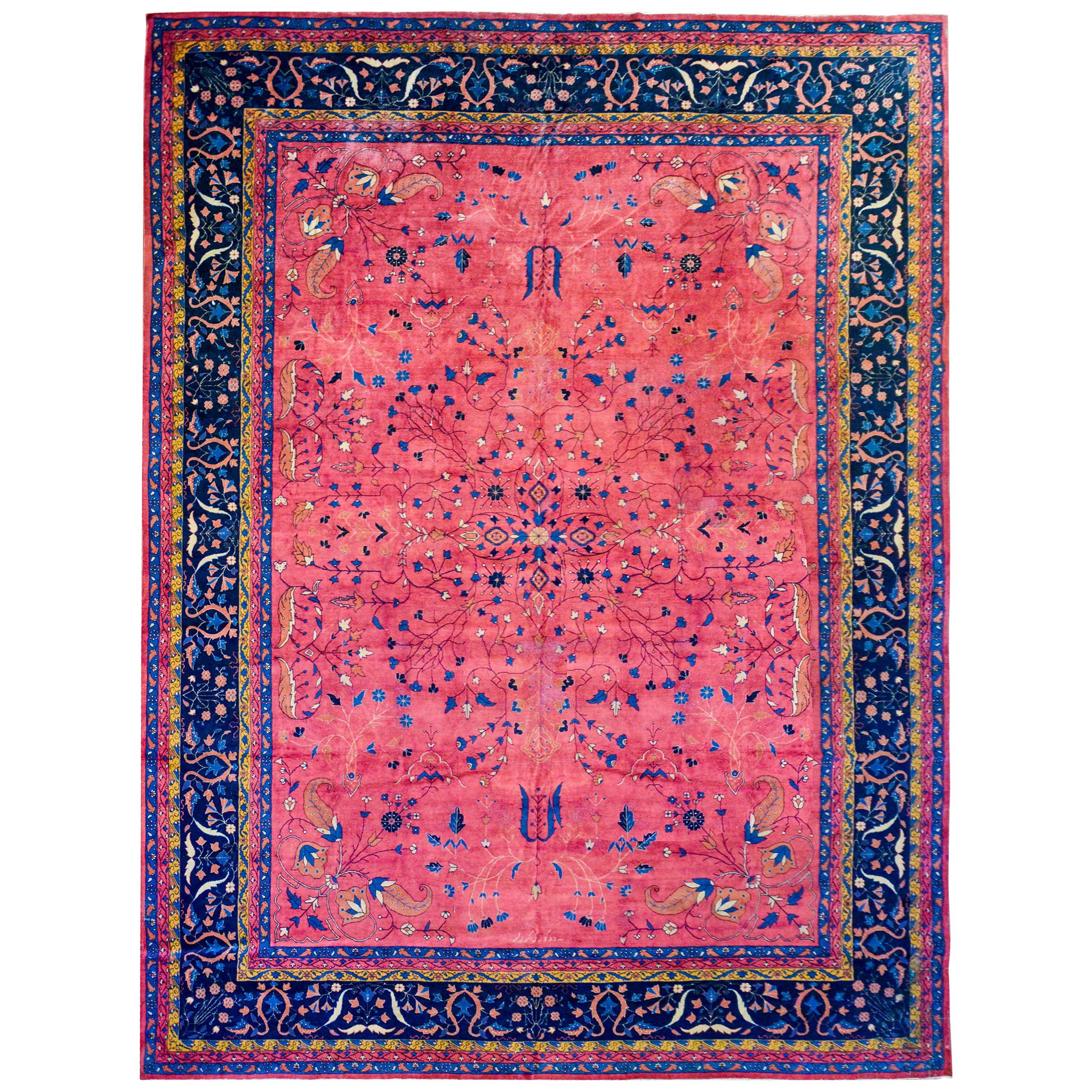 Early 20th Century Palace Size Larestan Rug For Sale