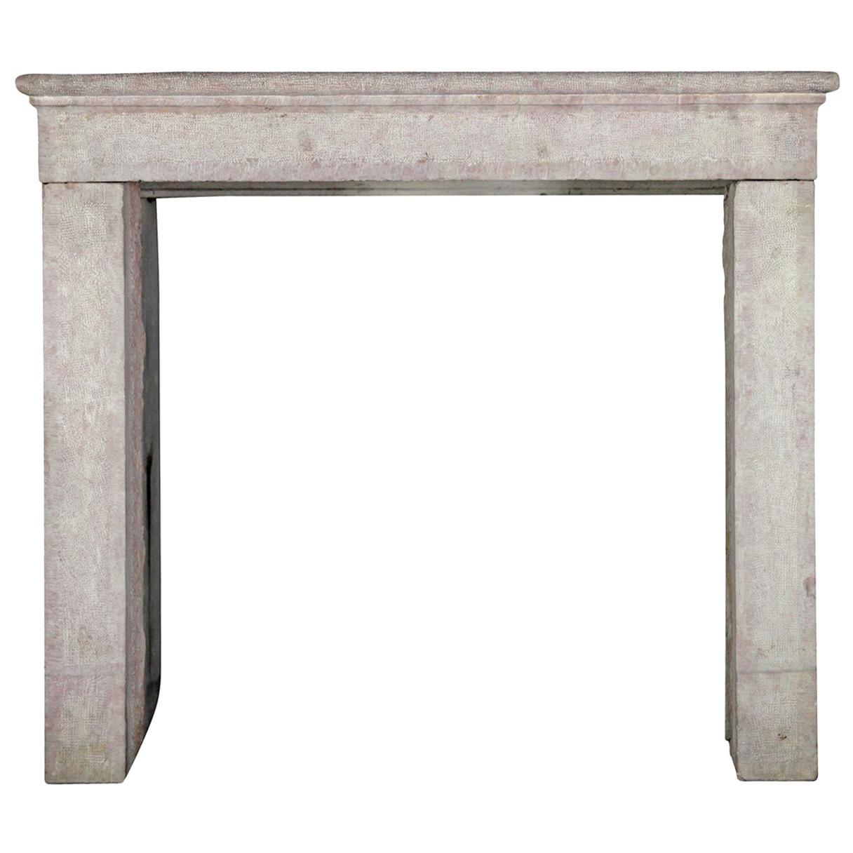 17th Century Small Rustic French Antique Fireplace Surround in Stone