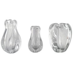 Vicke Lindstrand for Orrefors, Set of 3 "Stella Polaris" Vases