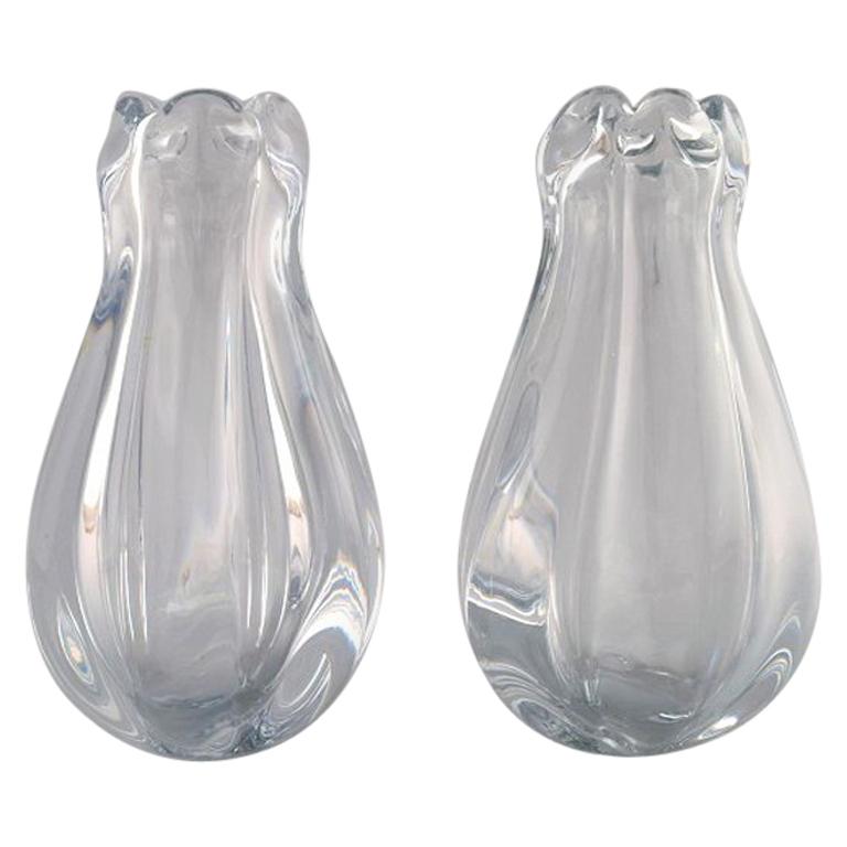 Vicke Lindstrand for Orrefor, a Pair of "Stella Polaris" Vases For Sale