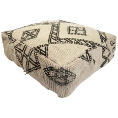 Vintage Moroccan Pouf Beni Ourain Floor Cushion Morocco Ottoman