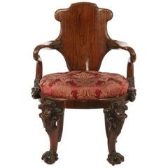 Pair of George IV Mahogany Library Armchairs by Gillows, circa 1825-1830